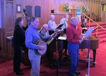 The Old Time Gospel Band during worship